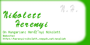 nikolett herenyi business card